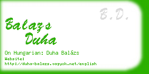 balazs duha business card
